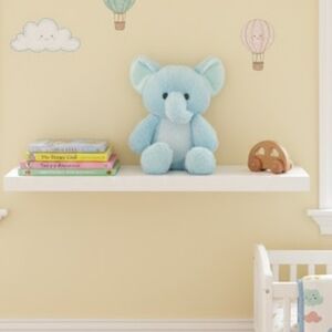Soft Kellytoy Blue Elephant Angel with White Wings Plush Toy